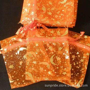 Sheer Organza/Velvet /Satin Bag with Satin Drawstring Ribbons or Cord